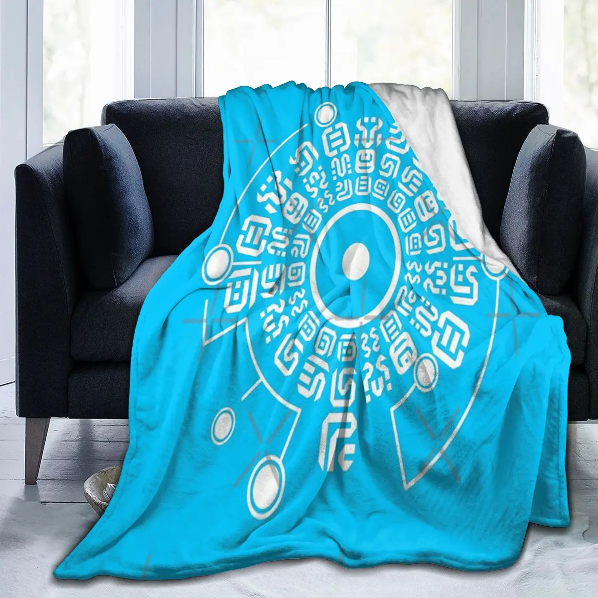 

Sheikah Rune Blanket, Facecloth Blanket Modern ValentineS Day AntiPilling Multi Size