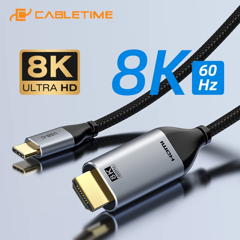 Кабель типа C для HDMI 8K 60Hz 4K 144Hz VMM7100 чип HDR10 + HDCP 2,3 для Acer Dell Macbook Pro PS 5 C438 Кабель типа C для HDMI 8K 60Hz 4K 144Hz VMM7100 чип HDR10 + HDCP 2,3 для Acer Dell Macbook Pro PS 5 C438