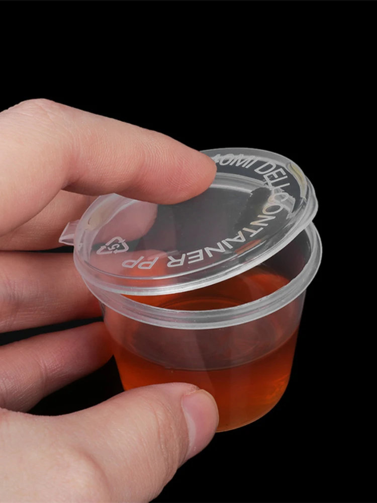 Disposable Plastic Sauce Containers Food Box with Hinged Lids Small Pigment Paint Reusable Palette 25ml 50pcs |