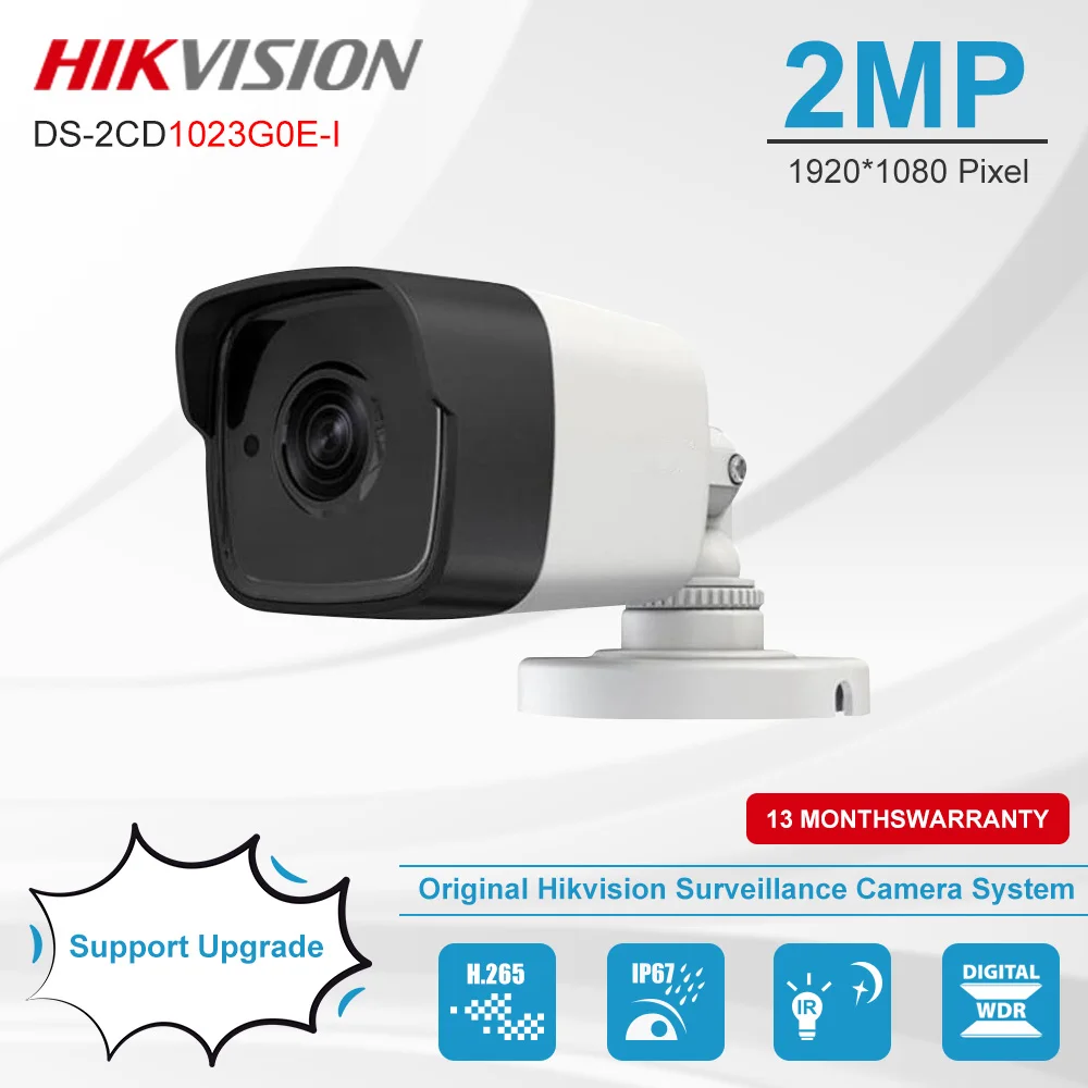 

Hikvision 2 MP Fixed Bullet POE IP Camera DS-2CD1023G0E-I H.265+ Indoor/Outdoor CCTV Camera Motion Detection IR 30m IP67 H.265+