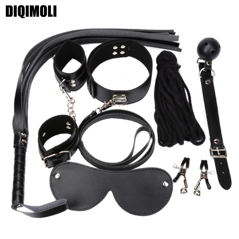 Аксессуары для БДСМ наручники плетка маска глаз секс-ошейники зажимы сосков