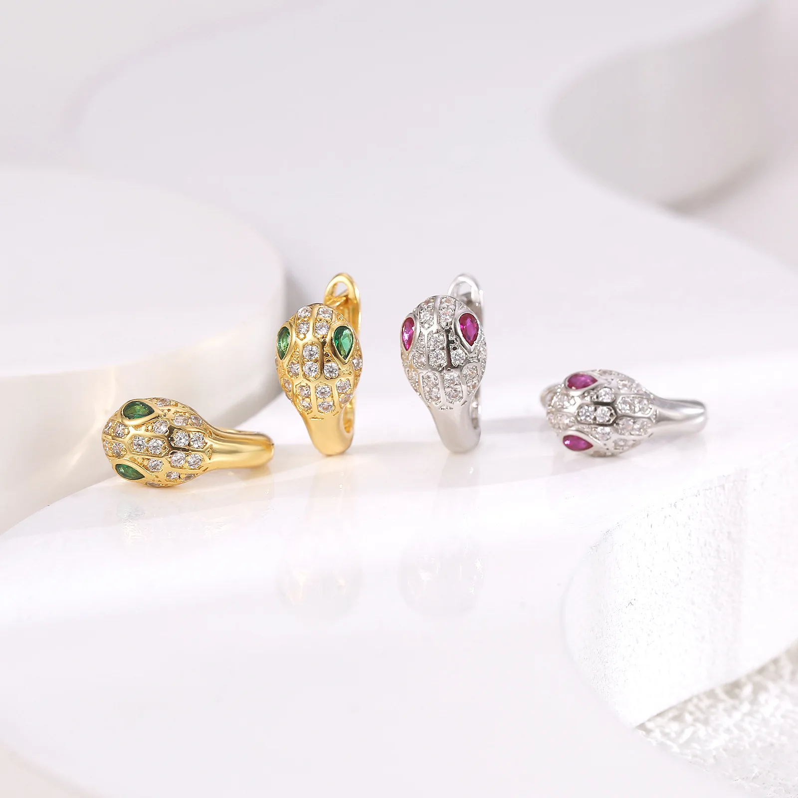 STELVIO 2023 Trending Individual Snake-Shaped Ear Buckle For Women Fashion High Sense Design Light Luxury Temperament Earring