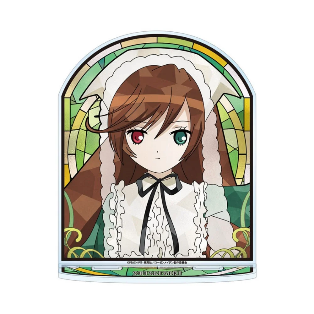 Фото Акриловая подставка Rozen Maiden: Хинаичиго, витражная аниме-фигурка, готическая кукла-модель, настольный декор, табличка, подарок для фанатов, брелок №4