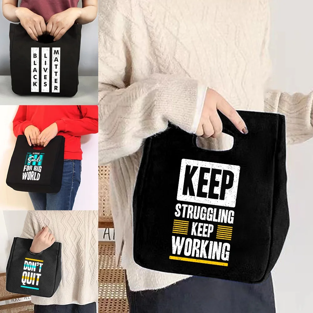

2022 женская сумка-тоут, холщовая термальная сумка для ланча, складной органайзер с принтом фраза, дорожные сумки, сумочки, экологически чисты...