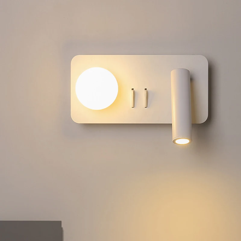 

Bedside Wall Lamps Led Reading Light With Switch Bedroom Sofa Background Wall Simple Modern Room Decor Interior Wall Sconces