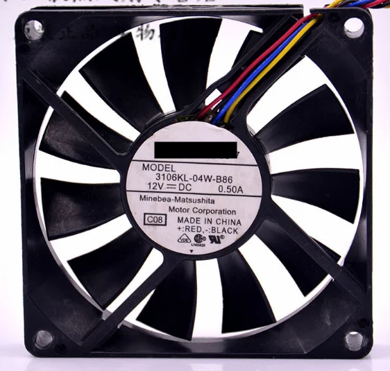 Новый 100% рабочий 3106kl-04w-b86 8015 12V 0.5A 8cm pwm вентилятор