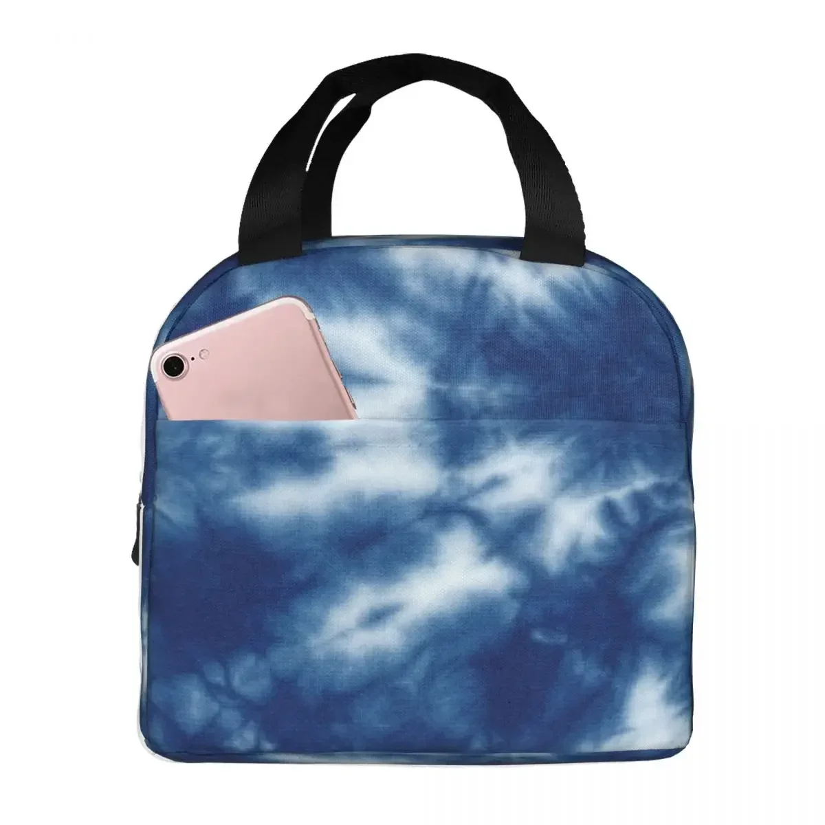 Сумка для ланча женщин и детей изолированная сумка-холодильник с рисунком синего
