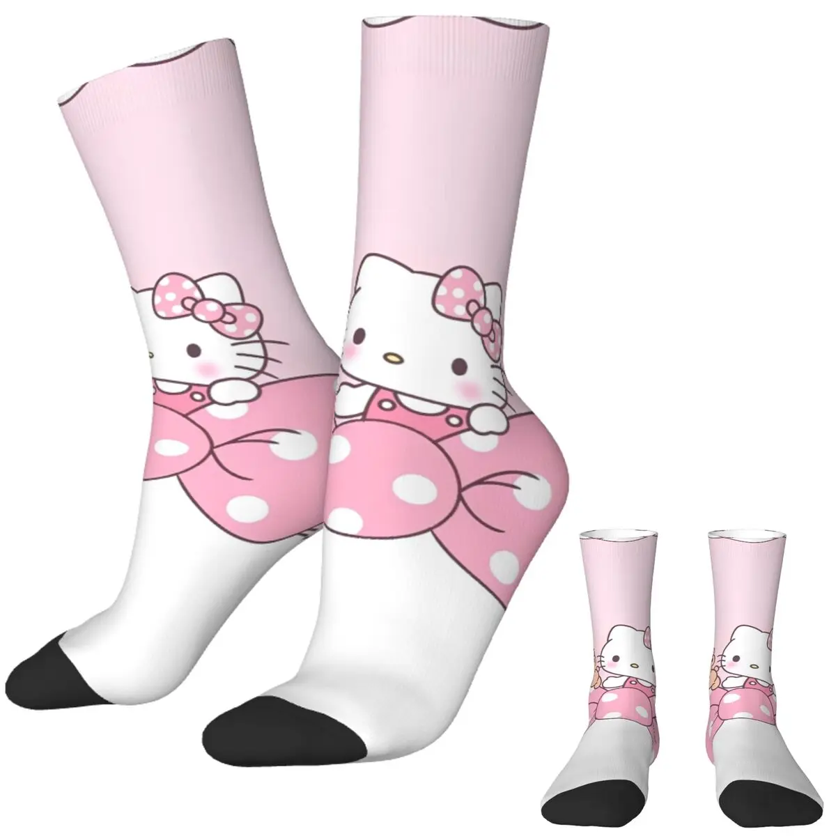 Носки Hello Kitty Sanrio забавные чулки мужские носки высокого качества для бега осенний