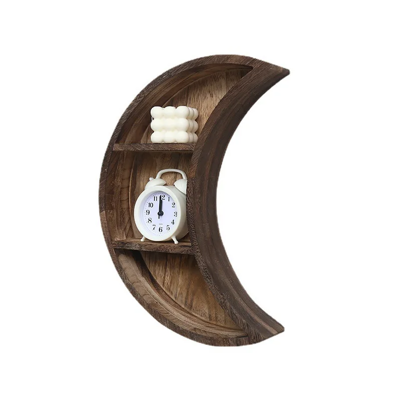 

Бытовая простая многофункциональная полка для хранения, настенная полка для гостиной, ванной комнаты, настенная полка в форме полумесяца