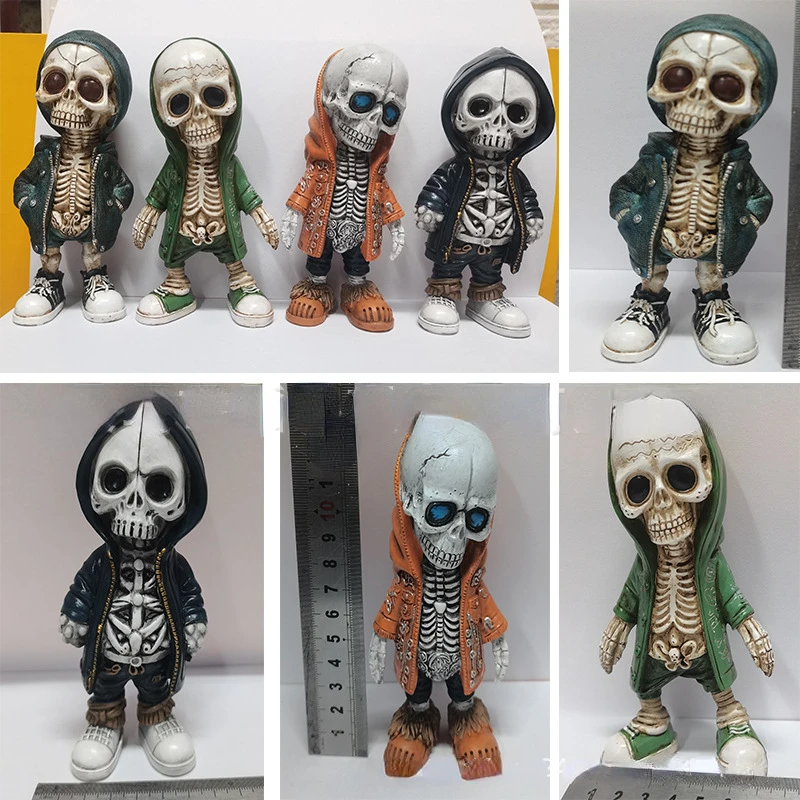 

New Arrival Halloween Skull Doll Resin Ornament