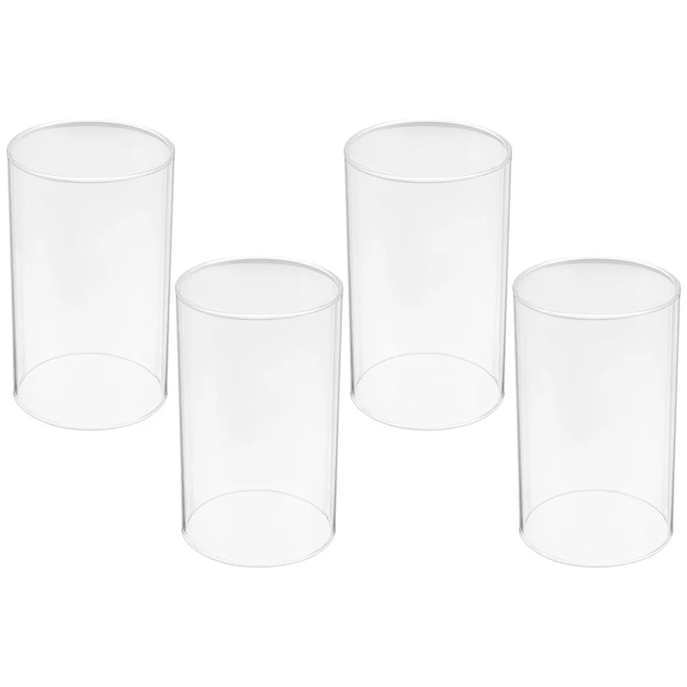

Glass Shade Cover Holder Chimney Tube Lamp Clear Cup Cylinder Holders Replacement Sleeve Candleholder Pillar Container