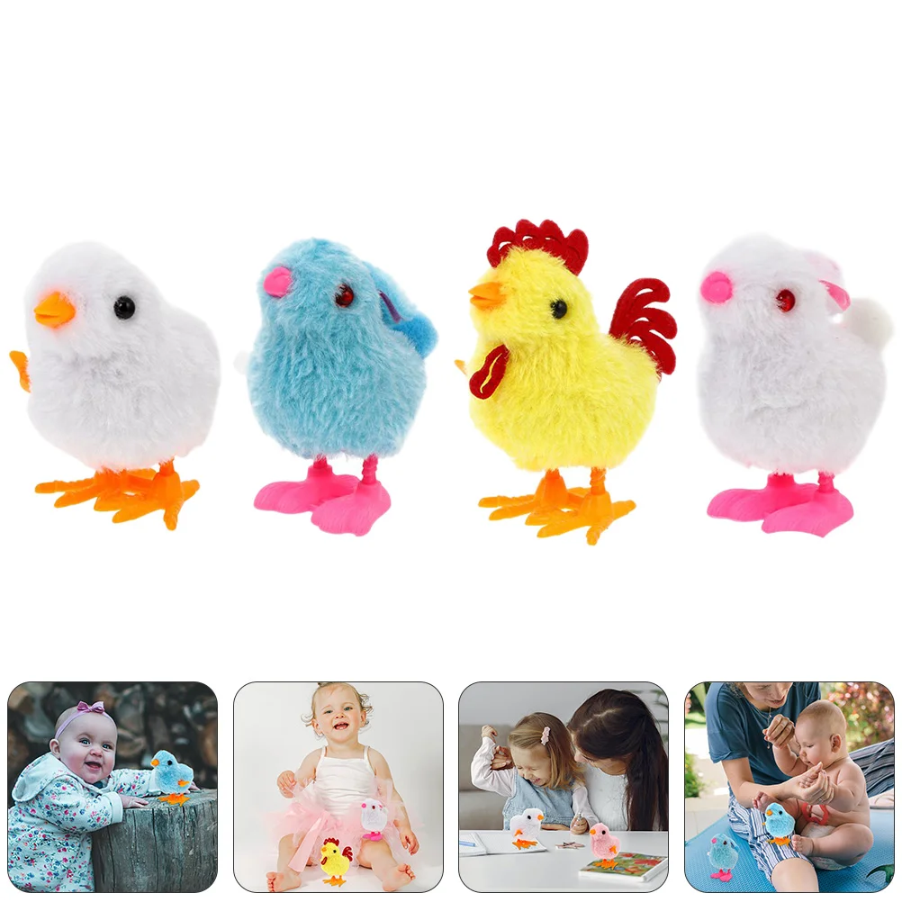 

4pcs Easter Theme Clockwork Toys Lovely Wind-up Playthings (Random Color)
