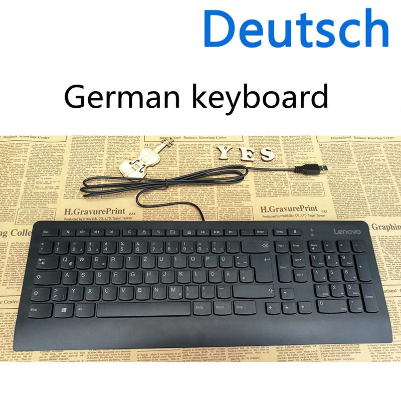 Фото Оригинальная клавиатура немецкой раскладки Usb интерфейс стандартная настольная