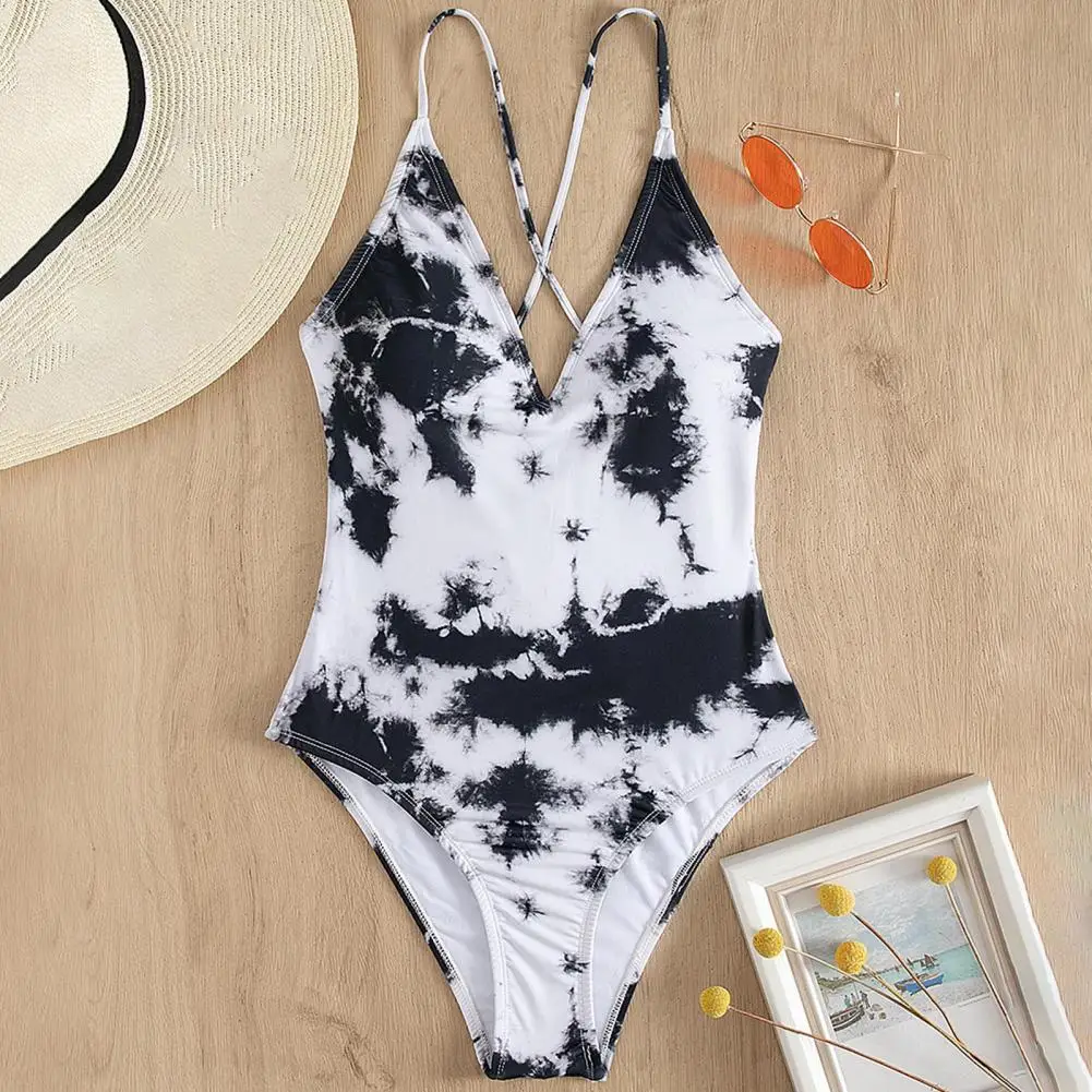 

Stylish Bodysuit Swimsuit Briefs Sexy Women Monokini Cross Strappy Backless Women Monokini