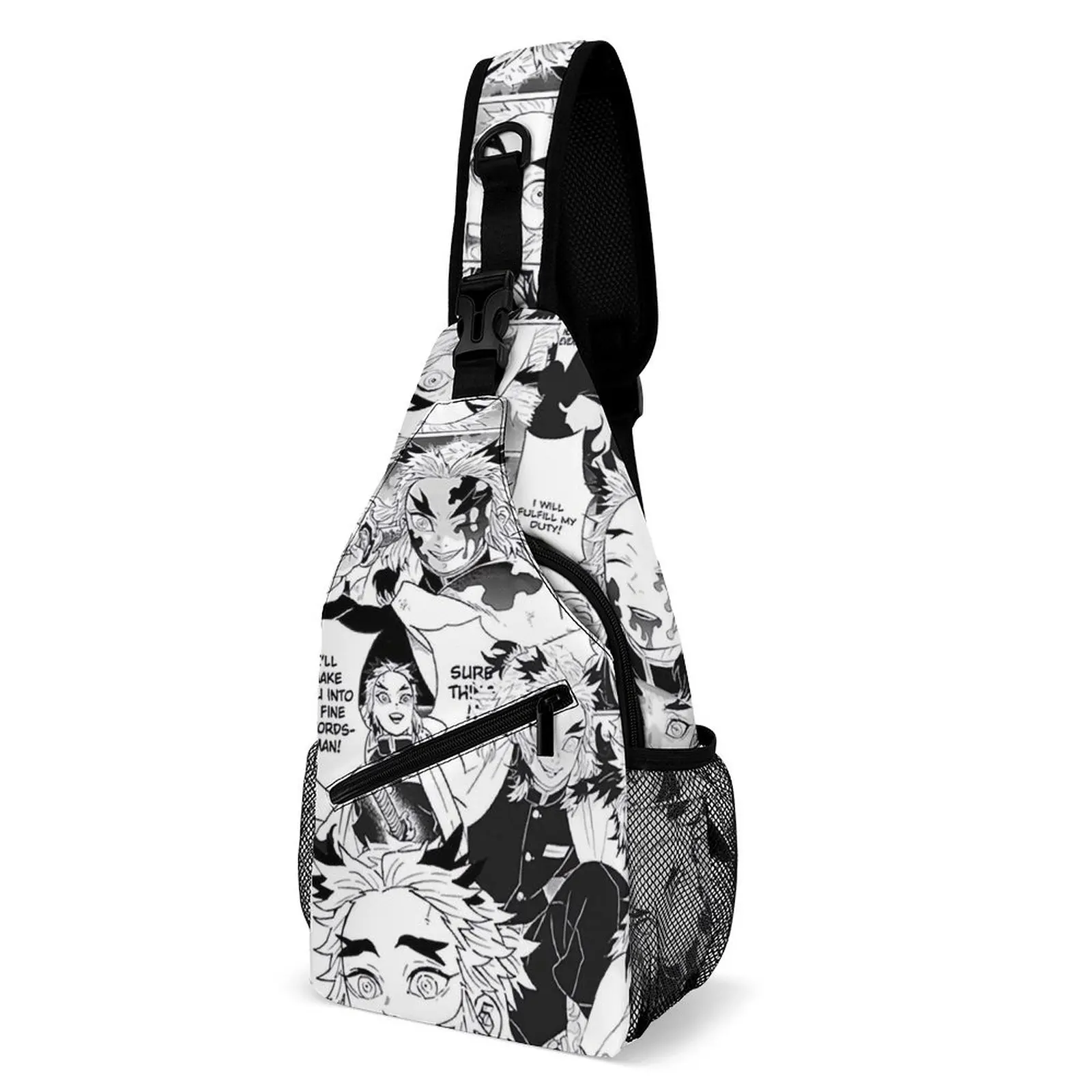 

Demon Slayer Rengoku Chest Bags Funny Anime Trekking Shoulder Bag Leisure Print Crossbody Bag University Motorcycle Sling Bags