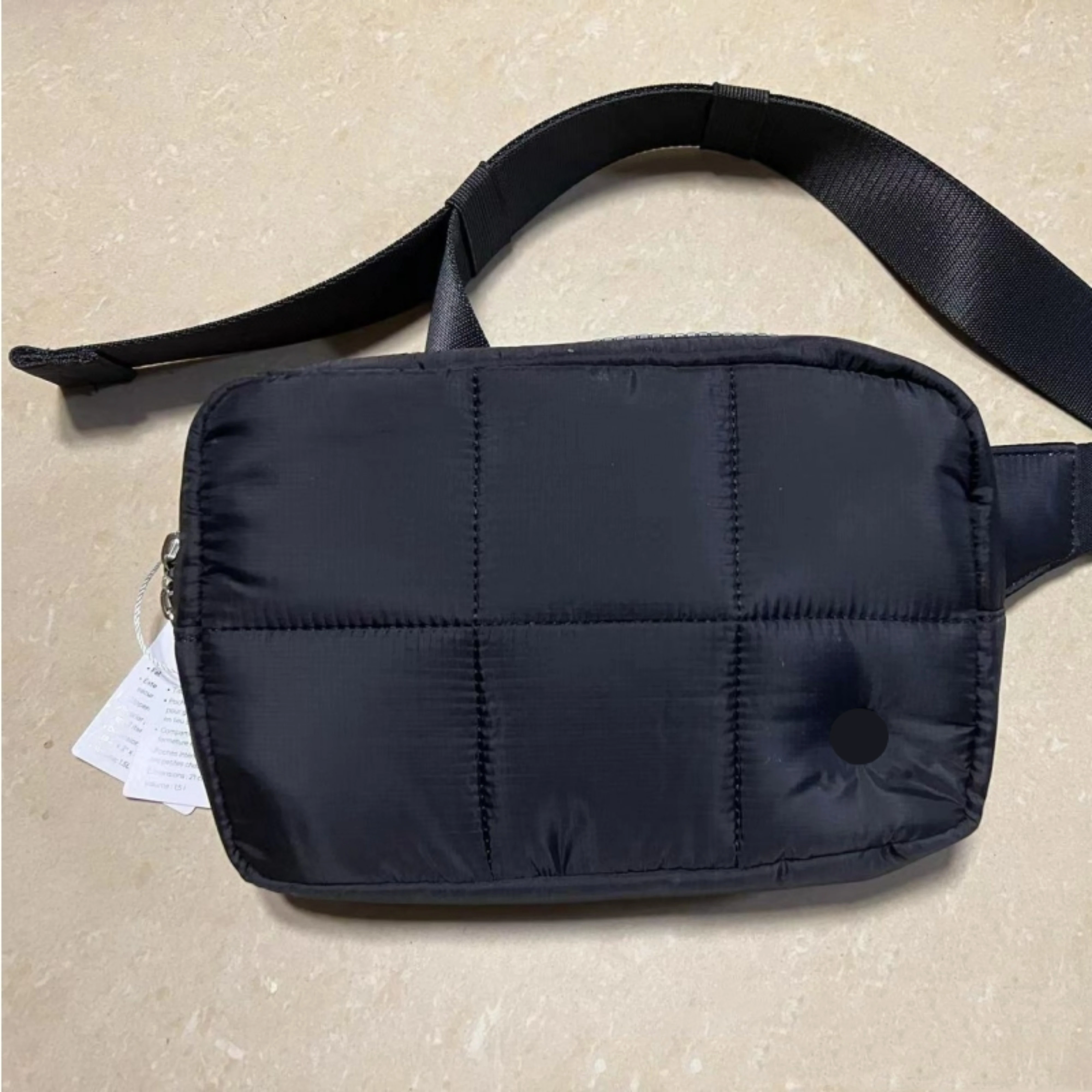 NWT Luluwomen Quilted Grid Belt Bag 1.5L Water-Repellent Fabric Sports Running Fitness Bag Outdoor Sports Leisure Crossbody Bag