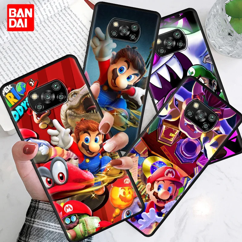

Super Mario People Phone Case for Xiaomi Mi Poco X3 NFC M3 F3 Note 11 10s 10t 9t K40 Pro Plus Ultra Shell Bag