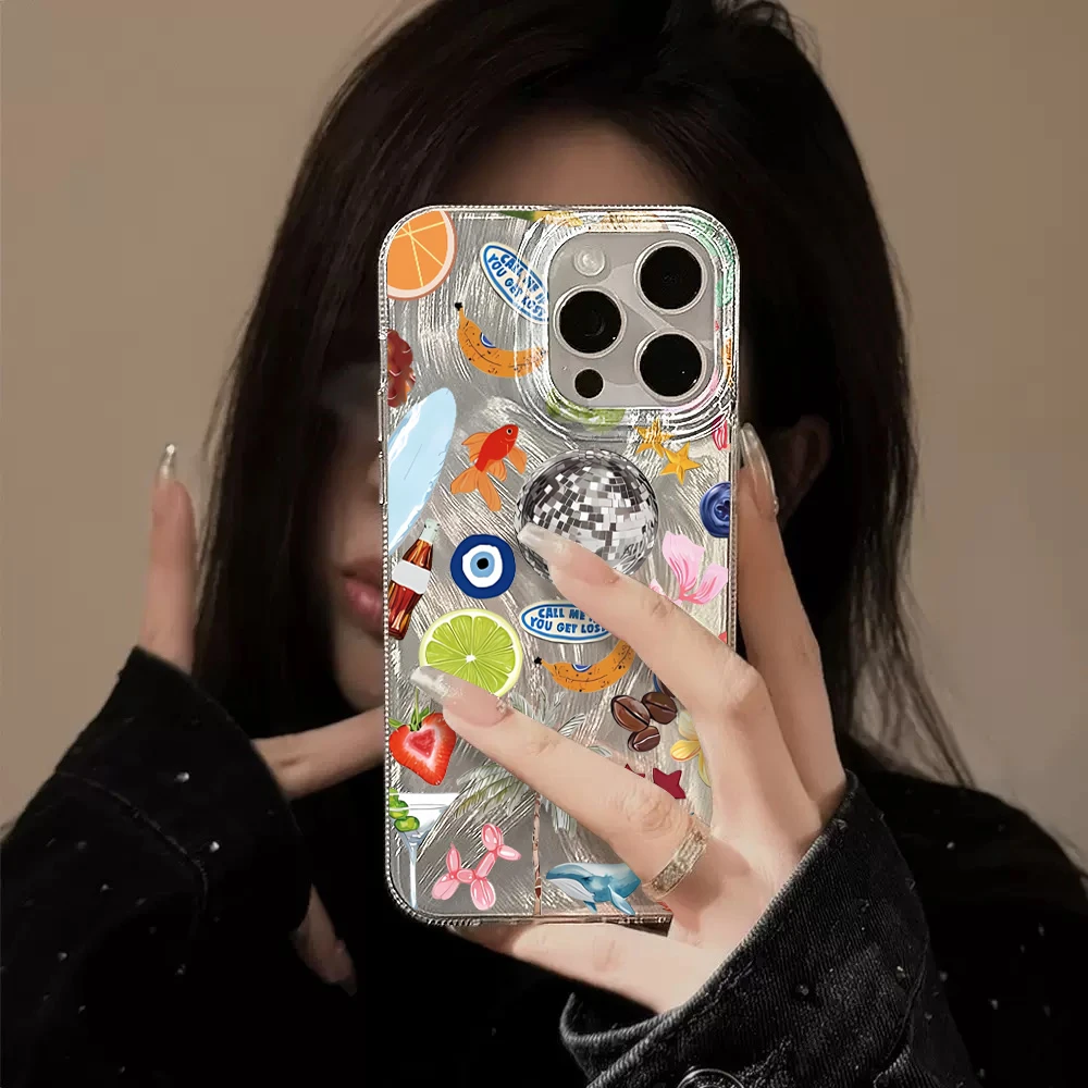 Фото Матовый чехол Holiday Disco Hard PC с текстурой перьев для iPhone 17 Pro Max 16 15 14 13 12 11 Pro Max 7 8 Plus X XR 16 17E №3