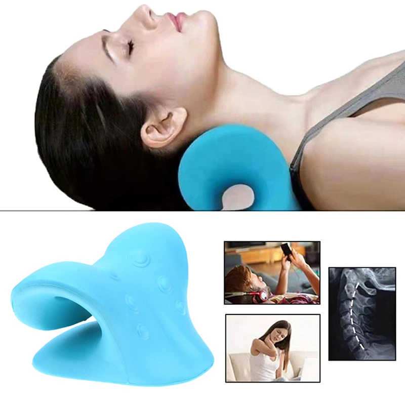 

Neck Shoulder Stretcher Relaxer Cervical Chiropractic Traction Device Pillow for Pain Relief Cervical Spine Alignment