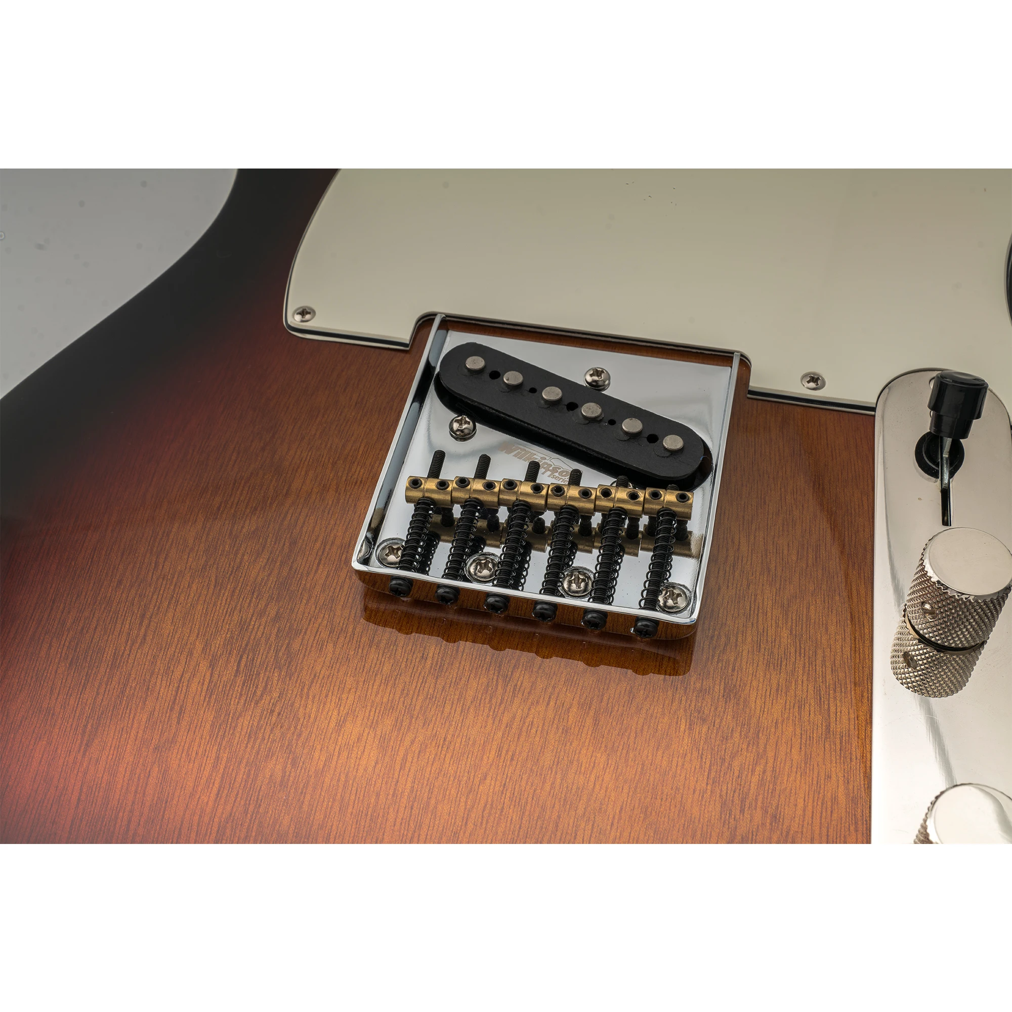 Винтажный мост в стиле пепельницы с 6 латунными седлами для электрогитары Tele