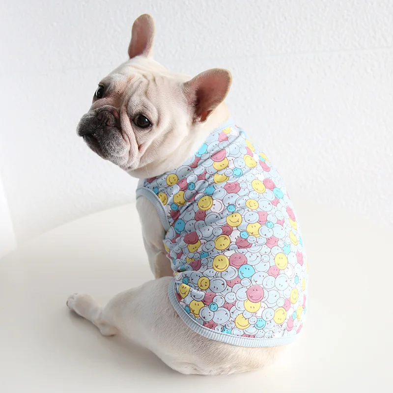 

Cute French Bulldog Dog Vest Summer Pet Pug Clothes Dress Cat Schnauzer Corgi Poodle Shiba Inu English Bulldog Costume Drop Ship