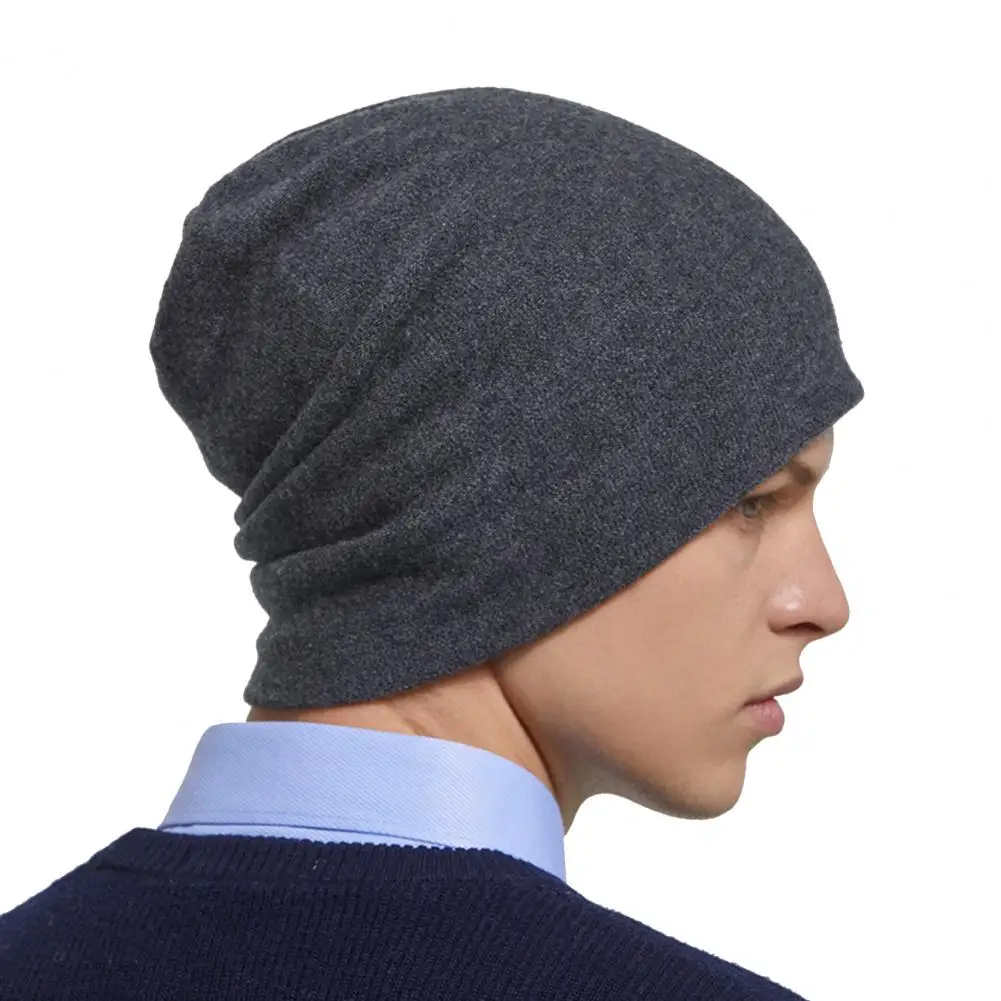 

Simple Beanie Cap Warm Accessory Plush Brimless Beanie Hat Couple Hat Unisex Hat