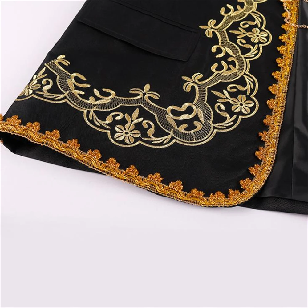 Роскошный мужской блейзер с золотой вышивкой куртка стильный дворцовый костюм в