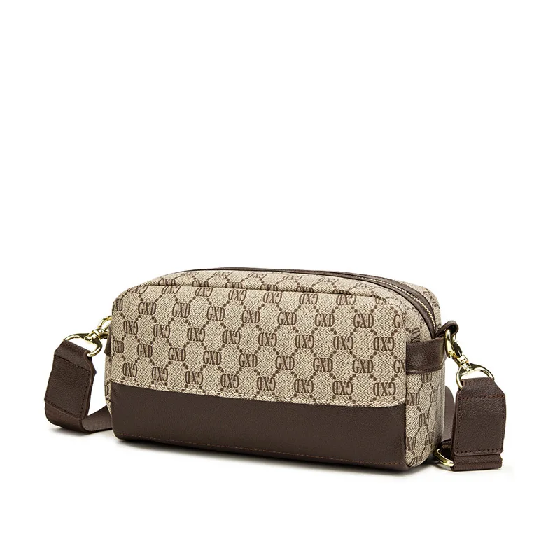 New Spring And Summer Trend One Shoulder Bag Small Square Bag Men's Presbyopia PVC Fabric Cross Bag Chest Bag