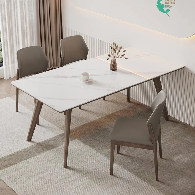 

Grey Kitchen Dining Table Set Legs Metal Office Library Restaurant Coffee Tables Newclassic Nail Mesa Comedor Kitchen Furniture