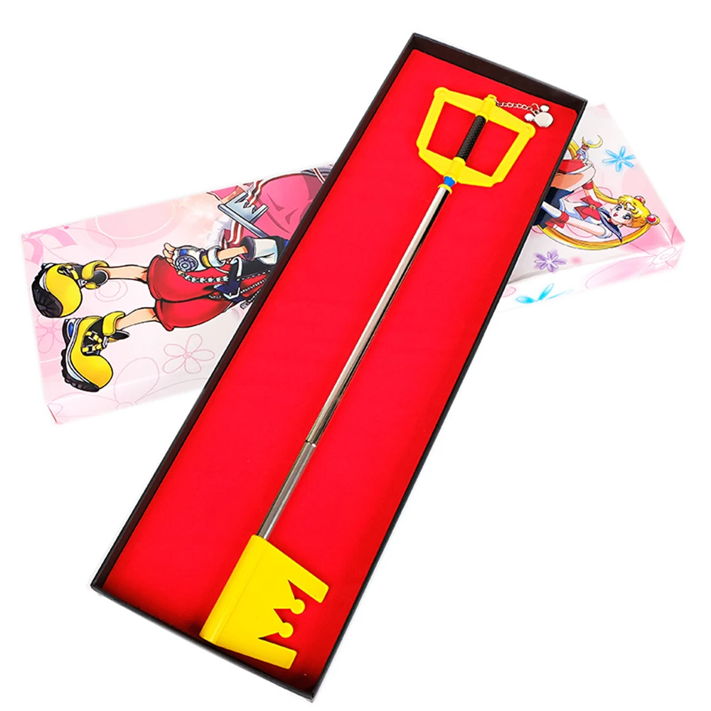 

Game Kingdom Hearts Sora Metal Keyblade Prop Cosplay Weapon Adjustable Gold Key Cosplay Figure Model Halloween Gift 54cm