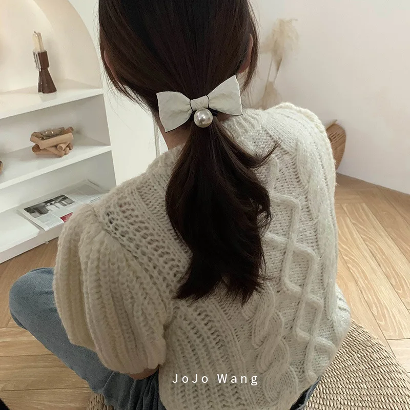 

Big Bow Hairpin Heavy Industry French Advanced Hair Rope Korean Back Head Hairpin Ponytail Hair Ring Simple Hair Accessories