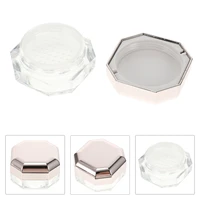 powder container case loose box jars cosmetic makeup jar empty body sample travel compact face up make puff refillable