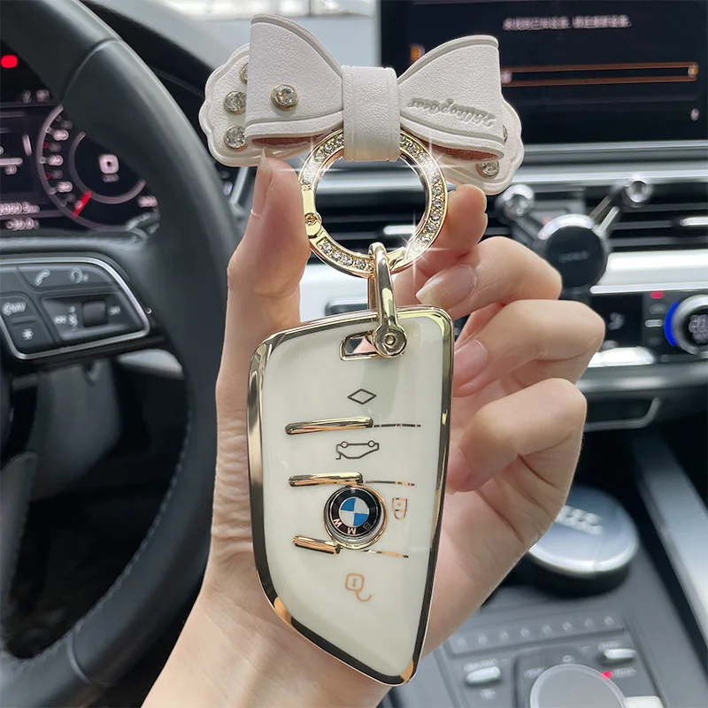 

Fashion TPU Car Key Case For BMW F10 F15 F20 F30 F11 F25 F31 F34 G20 G30 1 3 5 series X1 X3 X5 M3 M4 Keychain accessories