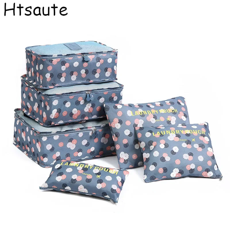 

6pcs Travel Storage Bag Large Capacity Suitcase Storage Luggage Clothes Sorting Organizer Set Pouch Case Shoes Packing Cube