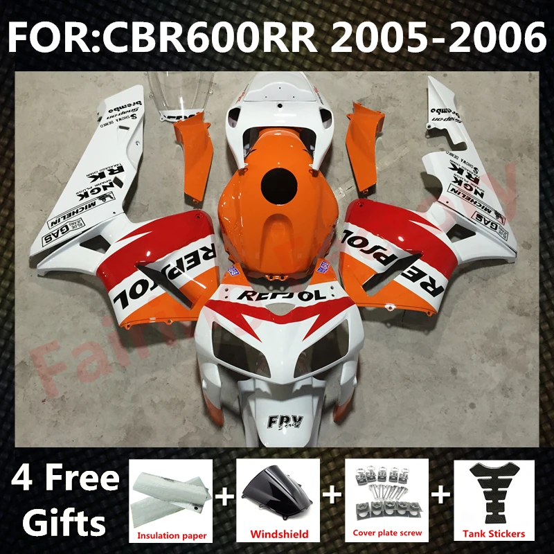

New ABS Motorcycle Whole Fairings Kit for CBR600RR F5 2005 2006 CBR600 RR CBR 600RR 05 06 Bodywork full fairing set repsol
