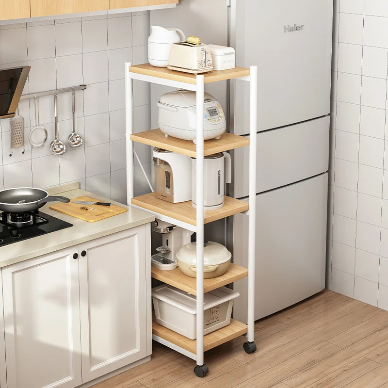 

Kitchen Spice Rack Floor-to-ceiling Multi-layer Dish Racks Large Capacity Shelf For Microwave Oven Pot Corner Storage Shelves