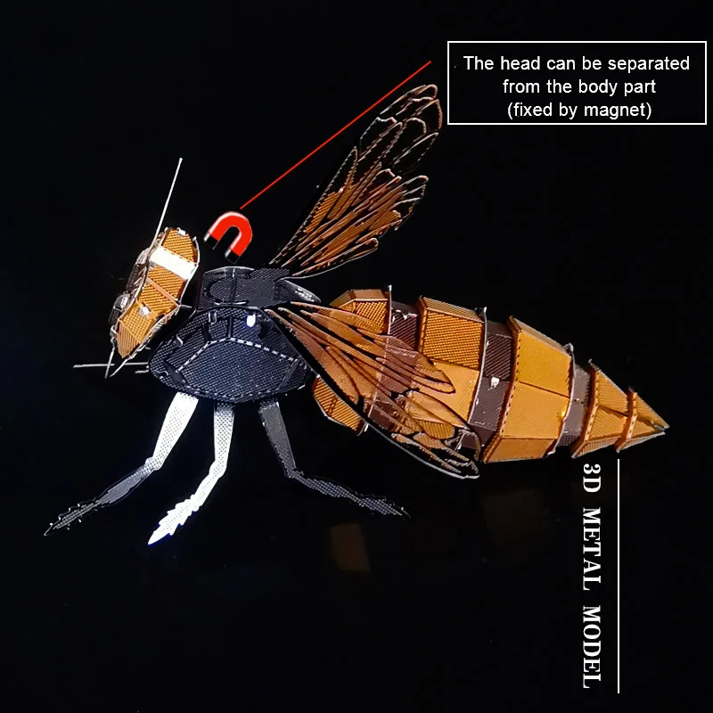 Металлические 3D Пазлы сделай сам модель животного васп лазерная вырезка ручная