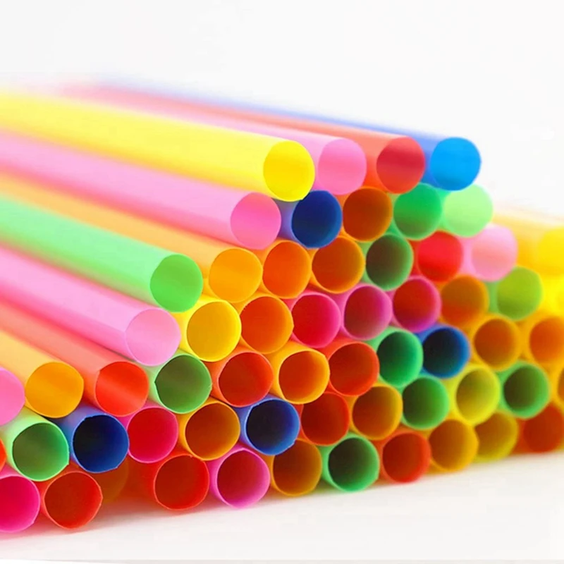 

Hot YO-600Pcs 10.3In Jumbo Straws Smoothie Straws Milkshake Straws Extra Wide Extra Long Assorted Bright Colors