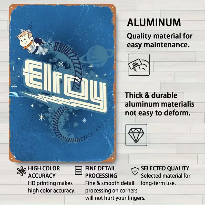 Металлический постер Elroy с мультяшным рисунком украшение для спальни