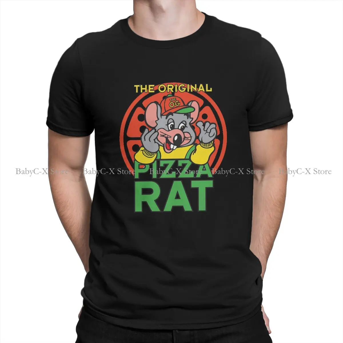 

Chuck E Cheese Dining Room Polyester TShirt for Men The Original Pizza Rat Soft Leisure Sweatshirts T Shirt Novelty New Design