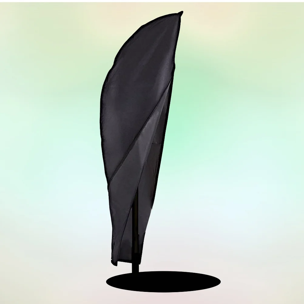 

1 Pc Adjustable Drawstring Patio Black Offset Parasol Cantilever Banana Cover