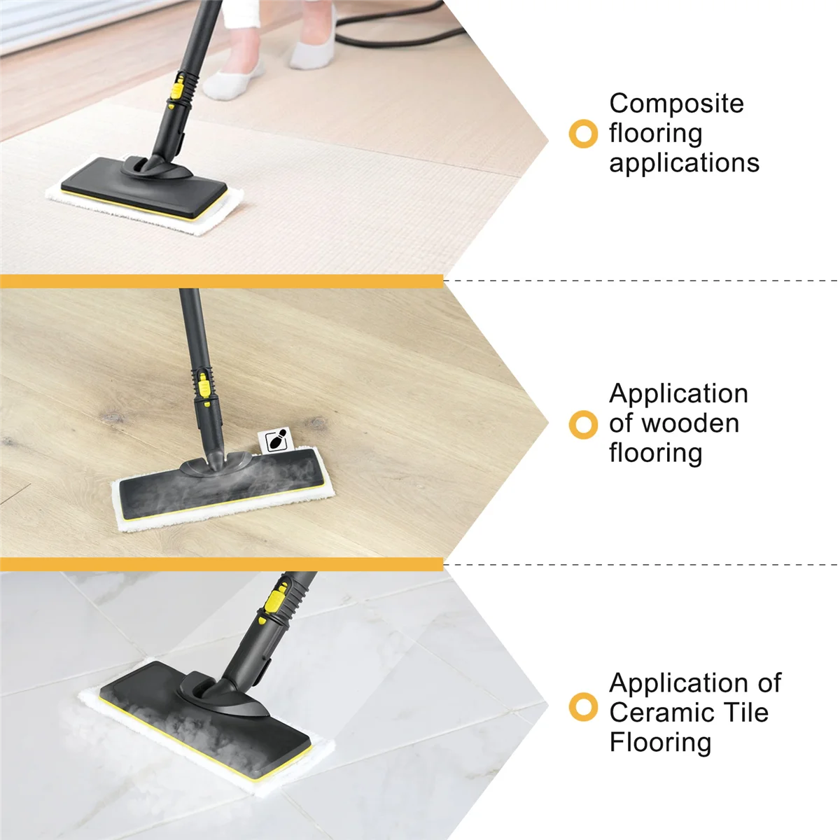 6 шт. тканевая накладка для швабры из микрофибры пароочистителя Karcher EasyFix SC 2 3 4 5
