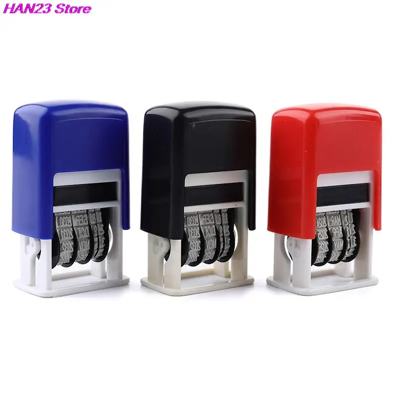 

1PC 70*42*27mm DIY Handle Account Date Stamps Stamping Mud Set Mini Self-Inking Stamps For Office Escolar Supplies Emboss