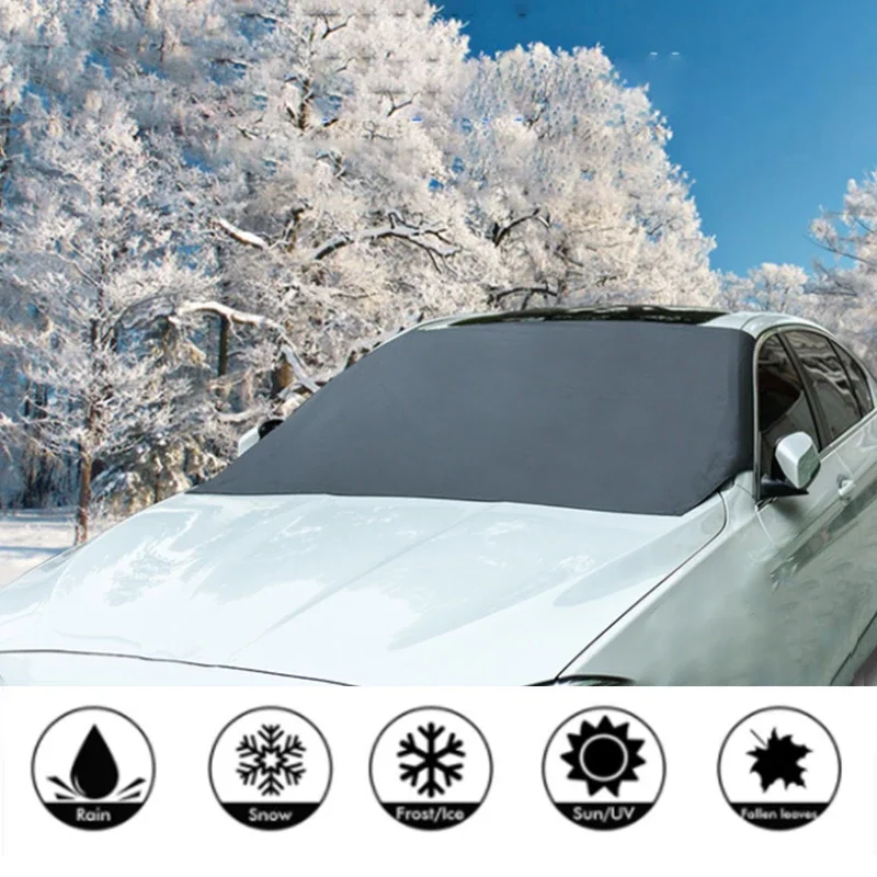 ZK30 Car Snow Cover  Sunshade Cover Car Windshield Snow Sun Shade Waterproof Protector Cover Car Front Windscreen cover