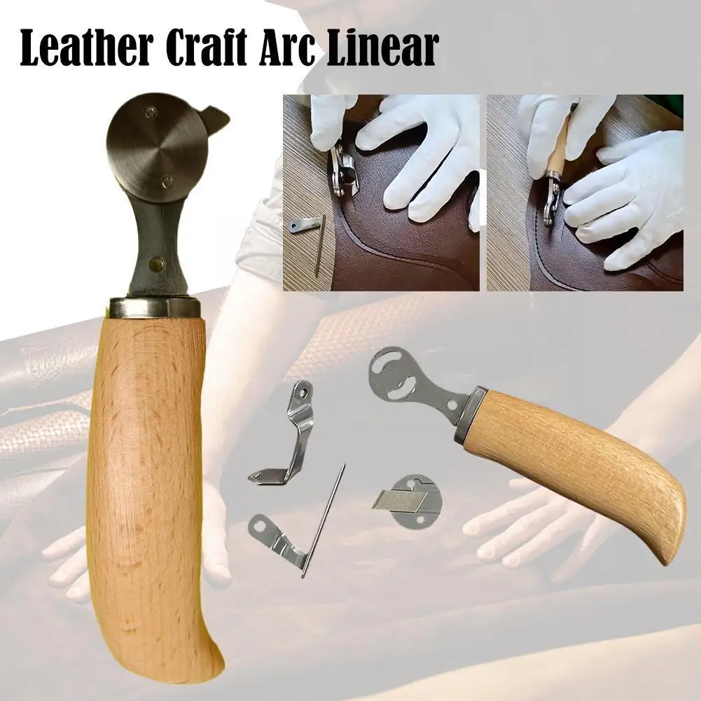 

Leather Craft Arc Linear 2 In 1 Cutting Knife Professional Tools Equal Knife Utensils Trimming Straight Distance Making Cut P2N5
