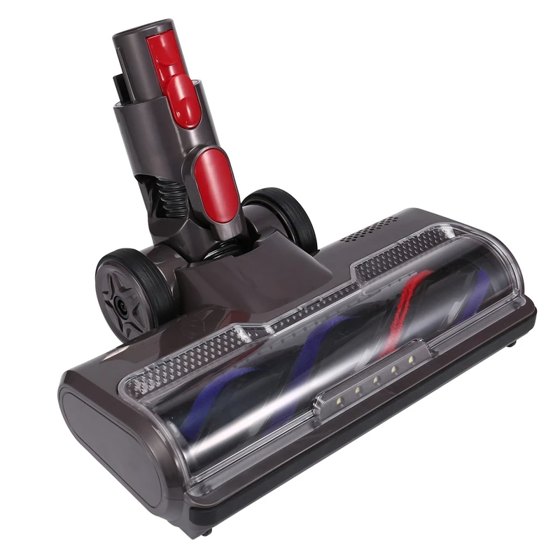 

Electric Turbo Fluffy Floor Roller Brush Head For Dyson V8 V7 V10 V11 Vacuum Cleaner Brush Parts Accessories With Lights