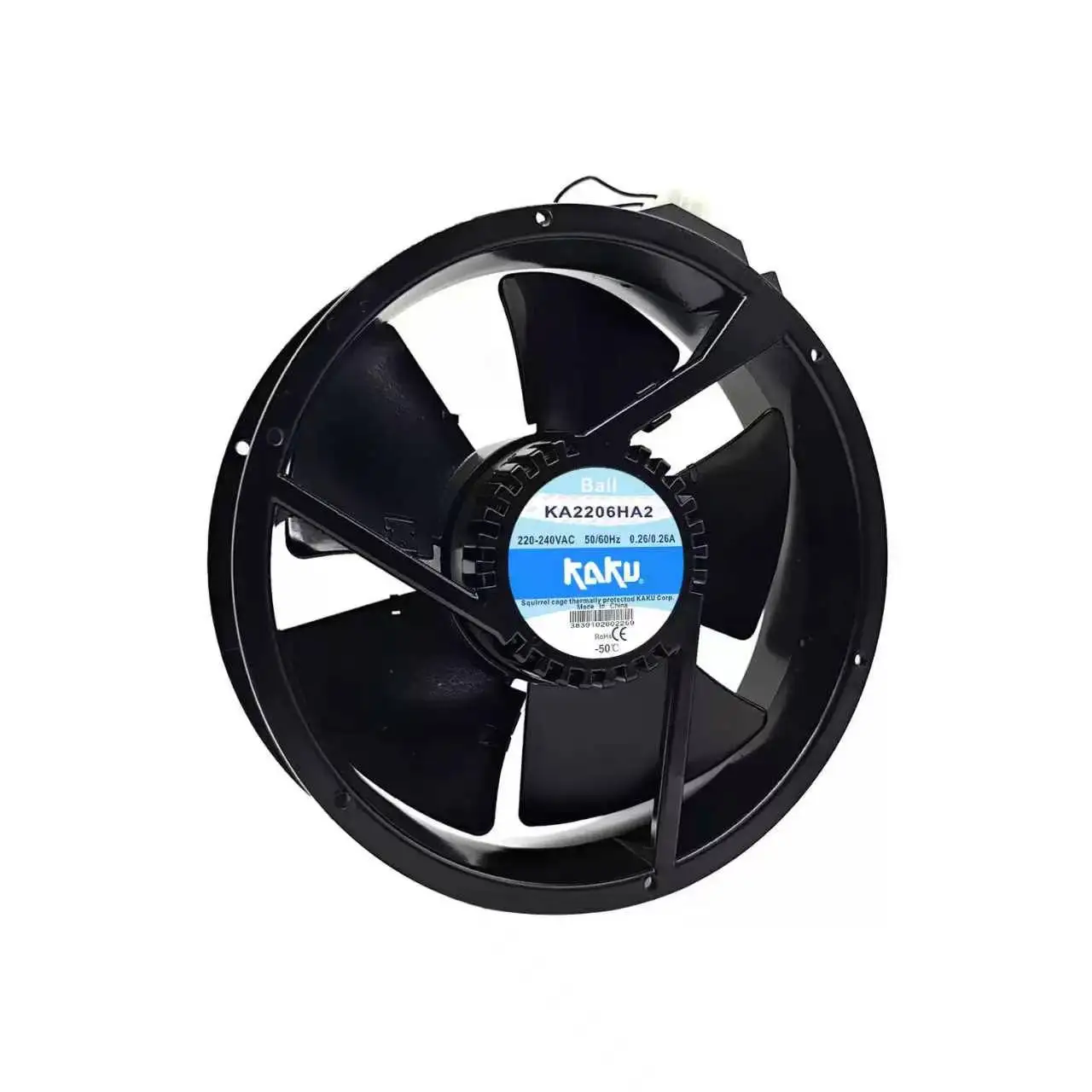 Фото Вентилятор осевой промышленный KAKU KA2206HA2 AC 220V 240V 15050 17251 с алюминиевой рамой и двойным шарикоподшипником для охлаждения шкафов №1
