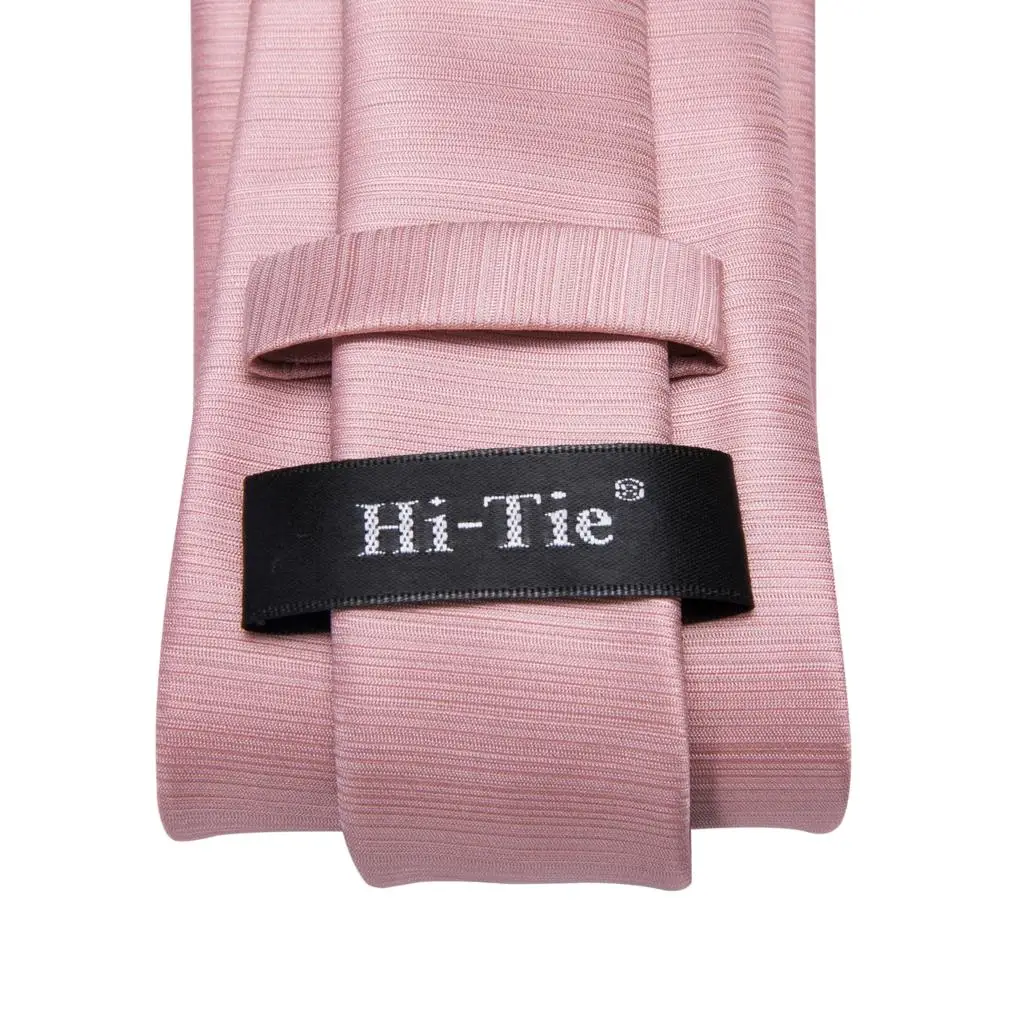Фото Hi-Tie/дизайнерский розовый Шелковый Свадебный галстук розового и золотого цвета для мужчин, мужские галстуки-запонки ручной работы, модные д... №5