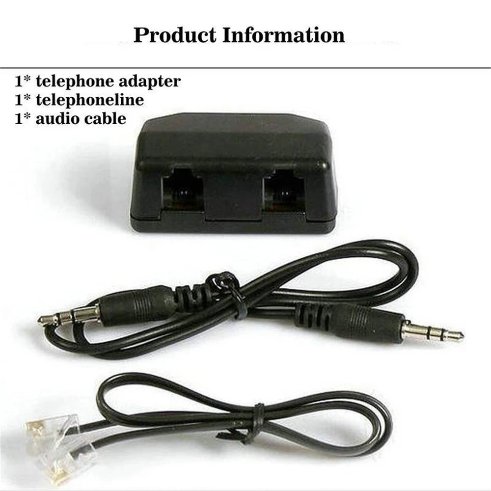 Telephone Line Audio Cable Line-in Cable Support 3.5mm Mic I