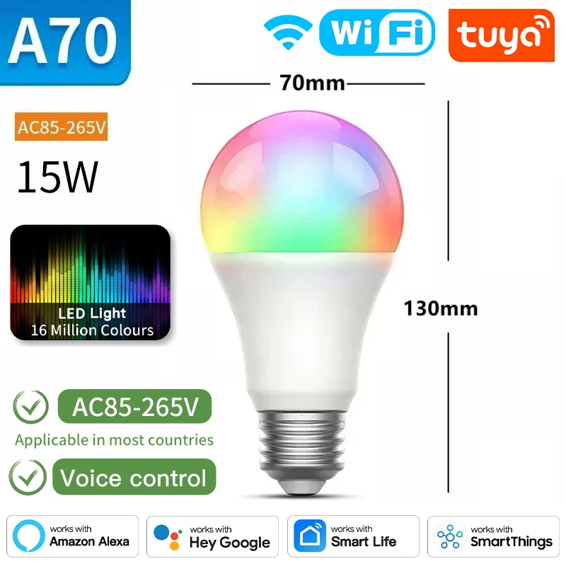 

Умная светодиодная лампа TNCE Tuya E27 RGB